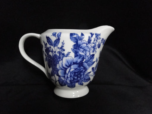 Grace's Teaware Blue Florals on White: Creamer / Cream Pitcher, 3 3/4"
