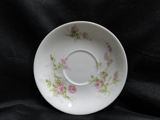 Haviland (Limoges) Schleiger 324B, Smooth, Pink Roses: 5 1/2" Saucer Only