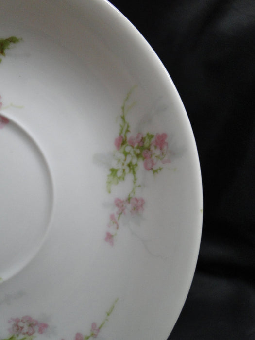 Haviland (Limoges) Schleiger 324B, Smooth, Pink Roses: 5 1/2" Saucer Only