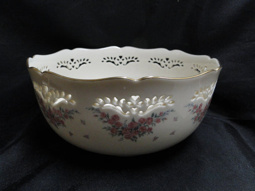 Lenox Petite Rose, Pink Roses: Round Pierced Serving Bowl, 8" x 3 7/8"