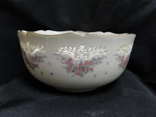 Lenox Petite Rose, Pink Roses: Round Pierced Serving Bowl, 8" x 3 7/8"