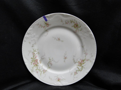 Haviland (Limoges) Schleiger 318-2, Pink, Green Scroll: Salad Plate 8 5/8" As Is