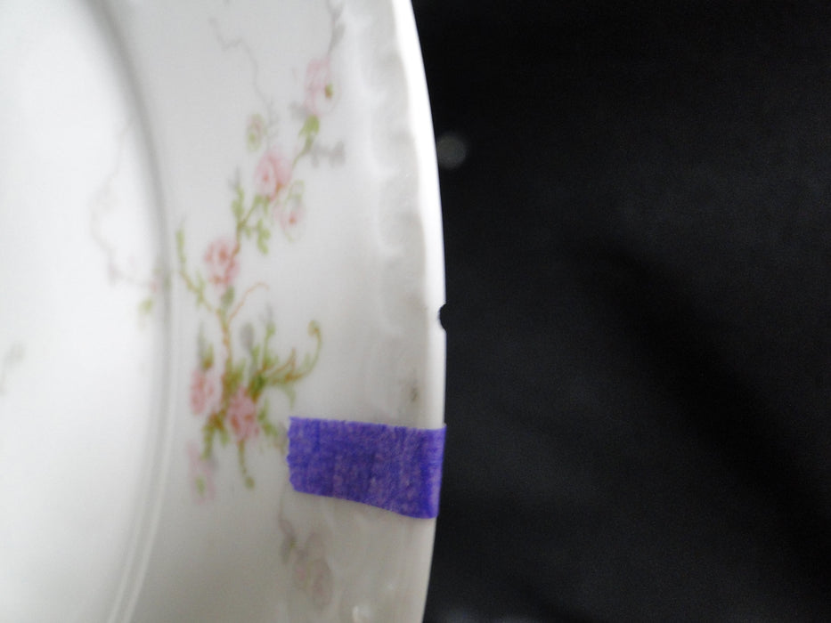 Haviland (Limoges) Schleiger 318-2, Pink, Green Scroll: Salad Plate 8 5/8" As Is