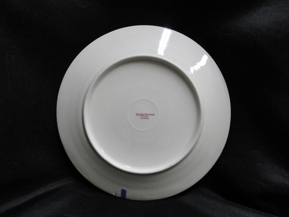 Haviland (Limoges) Schleiger 318-2, Pink, Green Scroll: Salad Plate 8 5/8" As Is