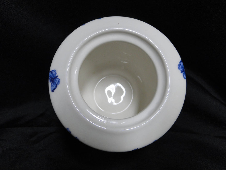 Grace's Teaware Blue Florals on White: Sugar Bowl & Lid, 5"Tall
