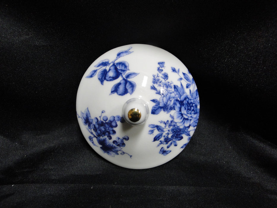 Grace's Teaware Blue Florals on White: Sugar Bowl & Lid, 5"Tall