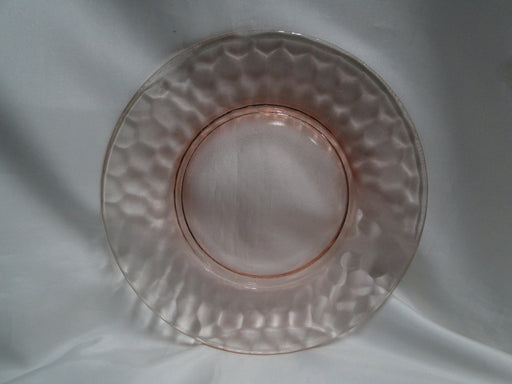 Jeannette Glass Hex Optic Pink, Honeycomb, Depression: Luncheon Plate (s) 7 7/8"