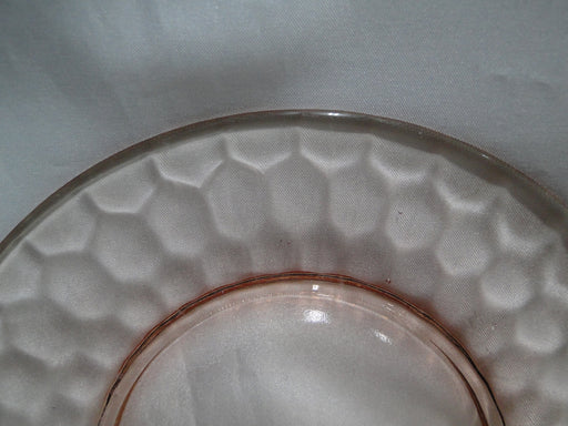 Jeannette Glass Hex Optic Pink, Honeycomb, Depression: Luncheon Plate (s) 7 7/8"