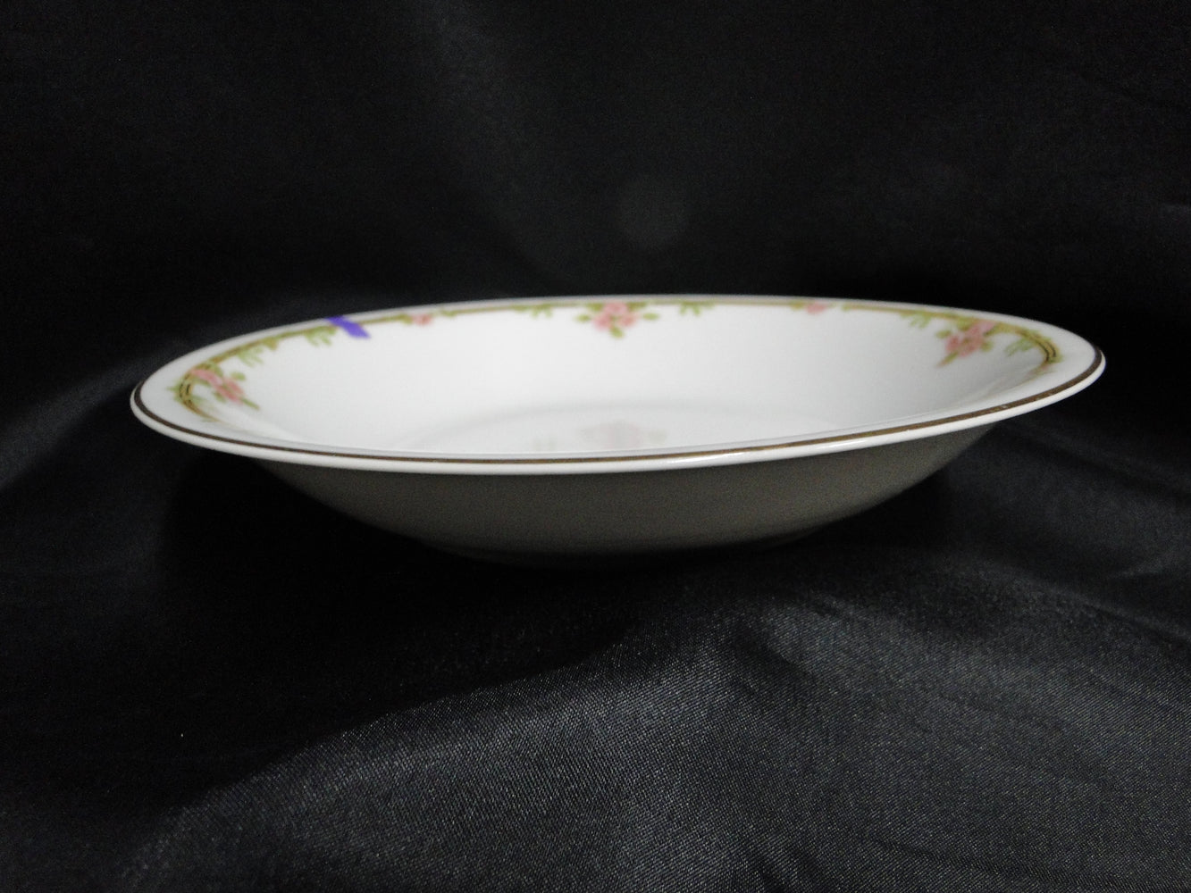 Haviland Schleiger 625A, Pink Roses on Vine: Coupe Soup Bowl, 7 1/2", As Is