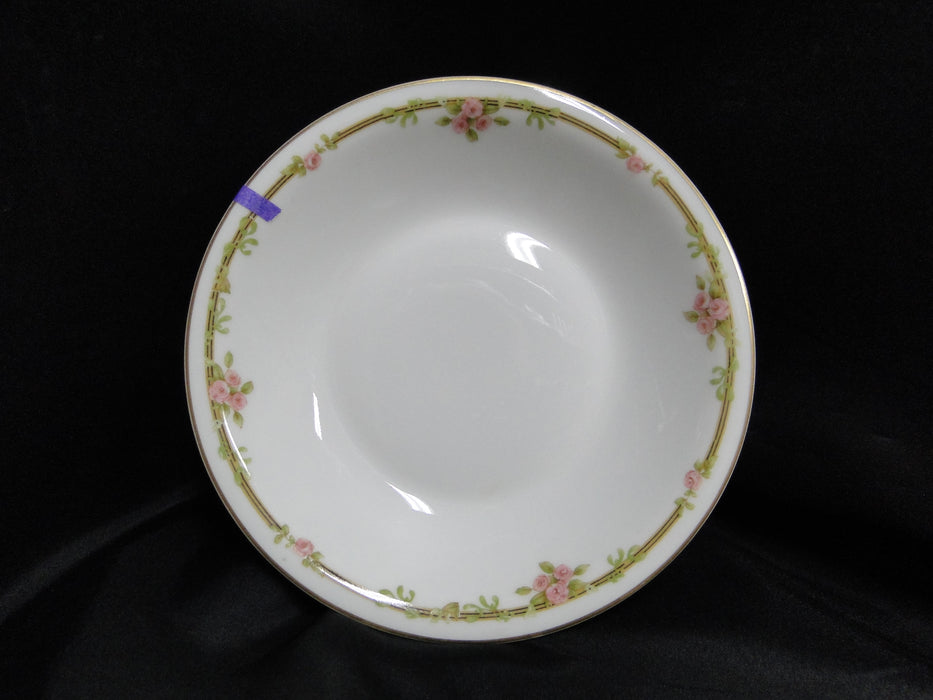 Haviland Schleiger 625A, Pink Roses on Vine: Coupe Soup Bowl, 7 1/2", As Is