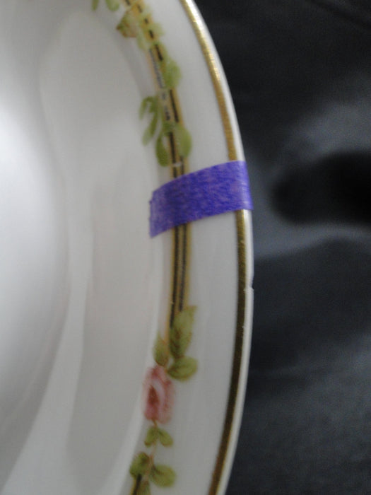 Haviland Schleiger 625A, Pink Roses on Vine: Coupe Soup Bowl, 7 1/2", As Is