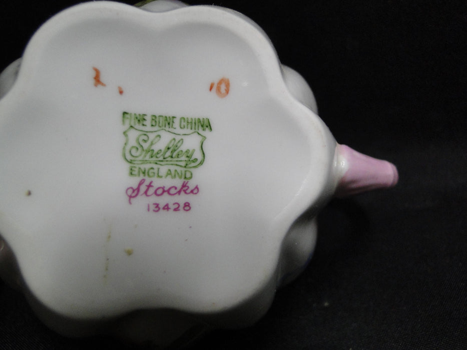 Shelley Stocks, Pink Flowers & Trim: Mini Creamer, 2 3/4" Tall Dainty