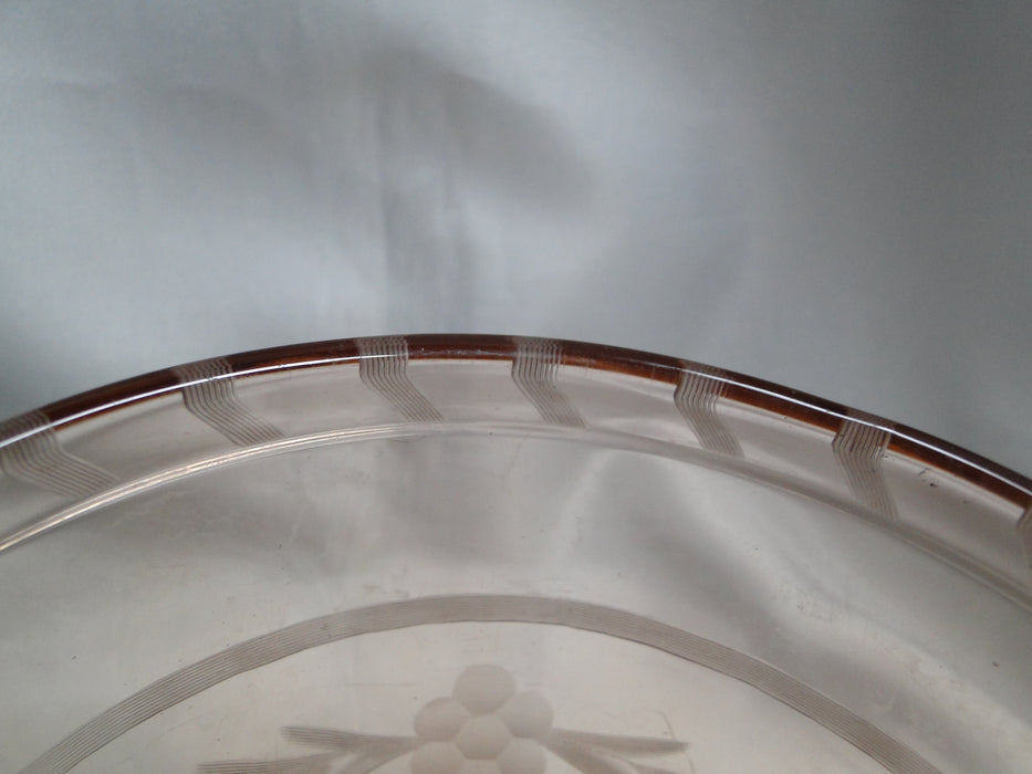 Pink Depression Glass, Floral Design: Ice Bucket, No Handle, 6" Tall