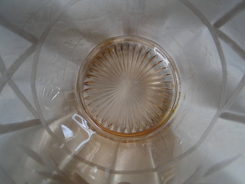 Pink Depression Glass, Floral Design: Ice Bucket, No Handle, 6" Tall
