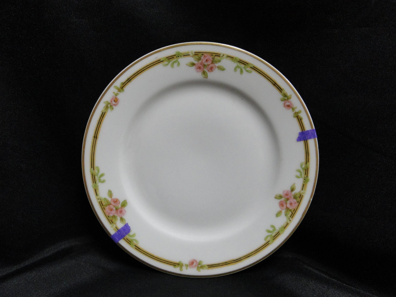Haviland Schleiger 625A, Pink Roses on Vine: Bread Plate (s), 6 1/4", As Is