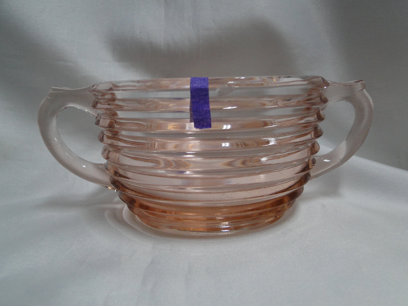 Anchor Hocking Manhattan Pink, Depression Glass: Open Sugar Bowl, As Is