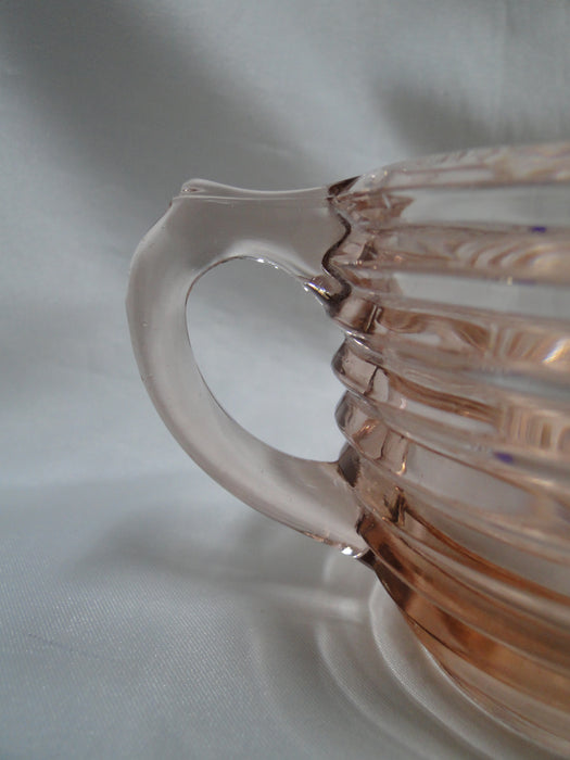 Anchor Hocking Manhattan Pink, Depression Glass: Open Sugar Bowl, As Is