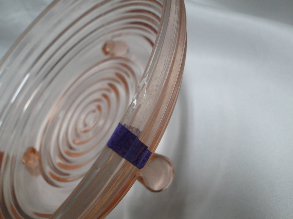 Anchor Hocking Manhattan Pink, Depression Glass: Footed Candy Dish (es), As Is