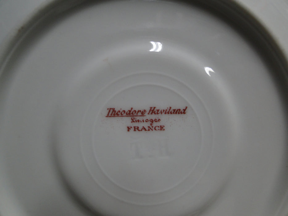 Haviland Schleiger 625A, Pink Roses on Vine: Bouillon & Saucer Set, As Is