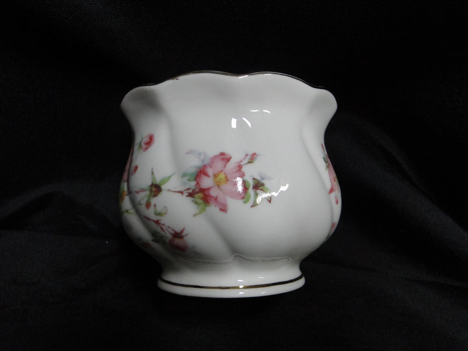 Grace's Teaware Pink Florals & Green Leaves on White: Sugar Bowl, No Lid, 2 3/4"