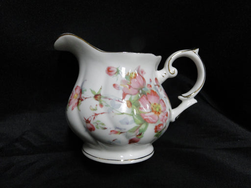 Grace's Teaware Pink Florals & Green Leaves on White: Creamer, 3" Tall