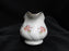 Grace's Teaware Pink Florals & Green Leaves on White: Creamer, 3" Tall