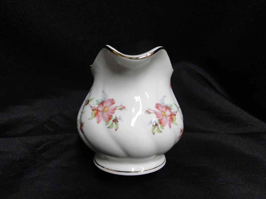 Grace's Teaware Pink Florals & Green Leaves on White: Creamer, 3" Tall