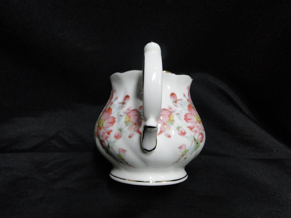 Grace's Teaware Pink Florals & Green Leaves on White: Creamer, 3" Tall