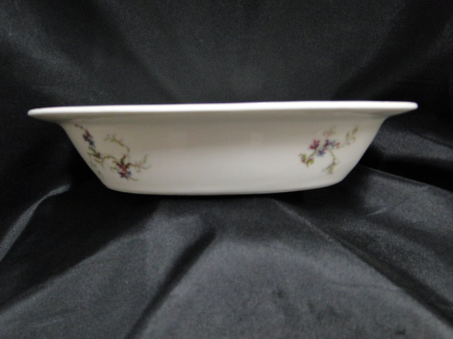 Haviland (Limoges) Fuchsia Pink & Blue Floral: Oval Serving Bowl, 10"