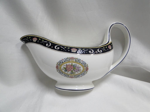Wedgwood Runnymede Blue, Pink Shells: Gravy Boat & Separate Underplate