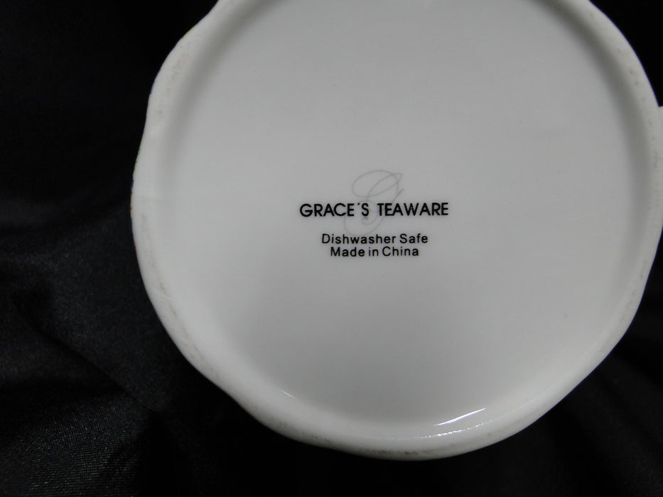 Grace's Teaware Multicolored Florals & Gold Trim: Creamer, 4 1/4" Tall