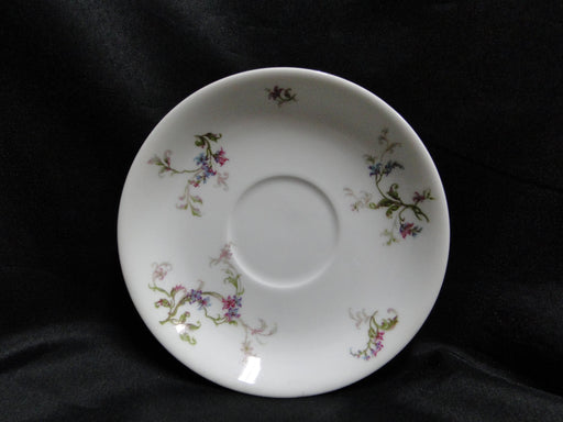 Haviland (Limoges) Fuchsia Pink & Blue Floral: 5 3/8" Saucer (s) Only, No Cup