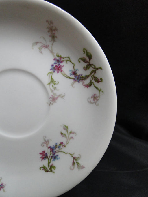 Haviland (Limoges) Fuchsia Pink & Blue Floral: 5 3/8" Saucer (s) Only, No Cup