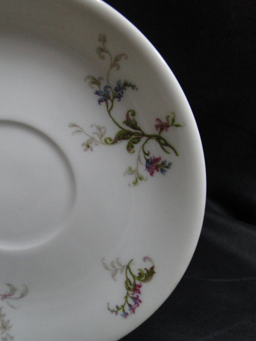 Haviland (Limoges) Fuchsia Pink & Blue Floral: 5 3/8" Saucer (s) Only, No Cup