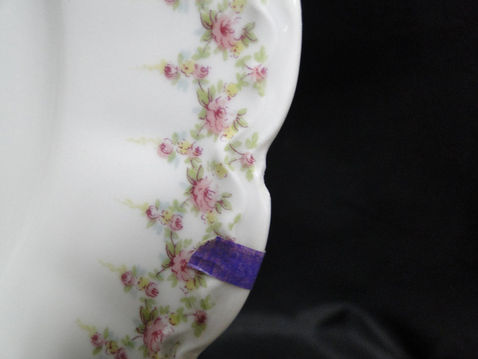 Haviland (Limoges) Schleiger 349, Pink Roses: Luncheon Plate, 8 5/8", As Is