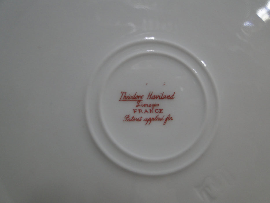 Haviland (Limoges) Schleiger 349, Pink Roses: Luncheon Plate, 8 5/8", As Is