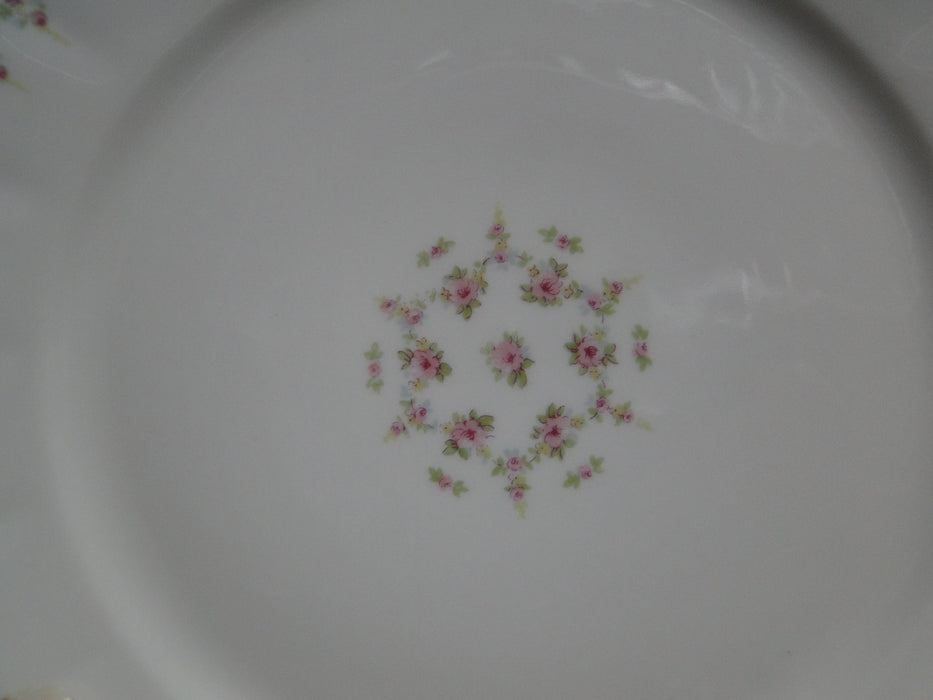 Haviland (Limoges) Schleiger 349, Pink Roses: Luncheon Plate, 8 5/8", As Is