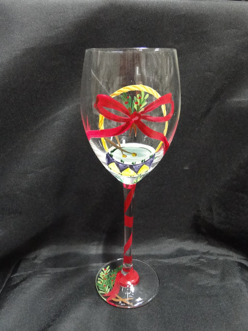 Block 12 Days of Christmas: "12 Drummers" Water or Wine Goblet, 9 1/8"
