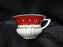 Grace's Teaware Colored Band: Red Cup & Saucer Set (s), 2 1/4" Tall