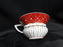 Grace's Teaware Colored Band: Red Cup & Saucer Set (s), 2 1/4" Tall