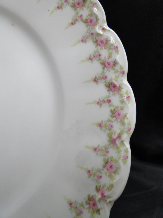 Haviland (Limoges) Schleiger 349, Pink Roses: Salad Plate, 7 5/8", As Is