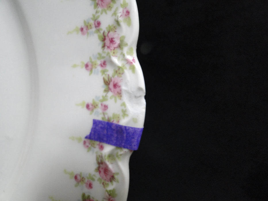 Haviland (Limoges) Schleiger 349, Pink Roses: Salad Plate, 7 5/8", As Is