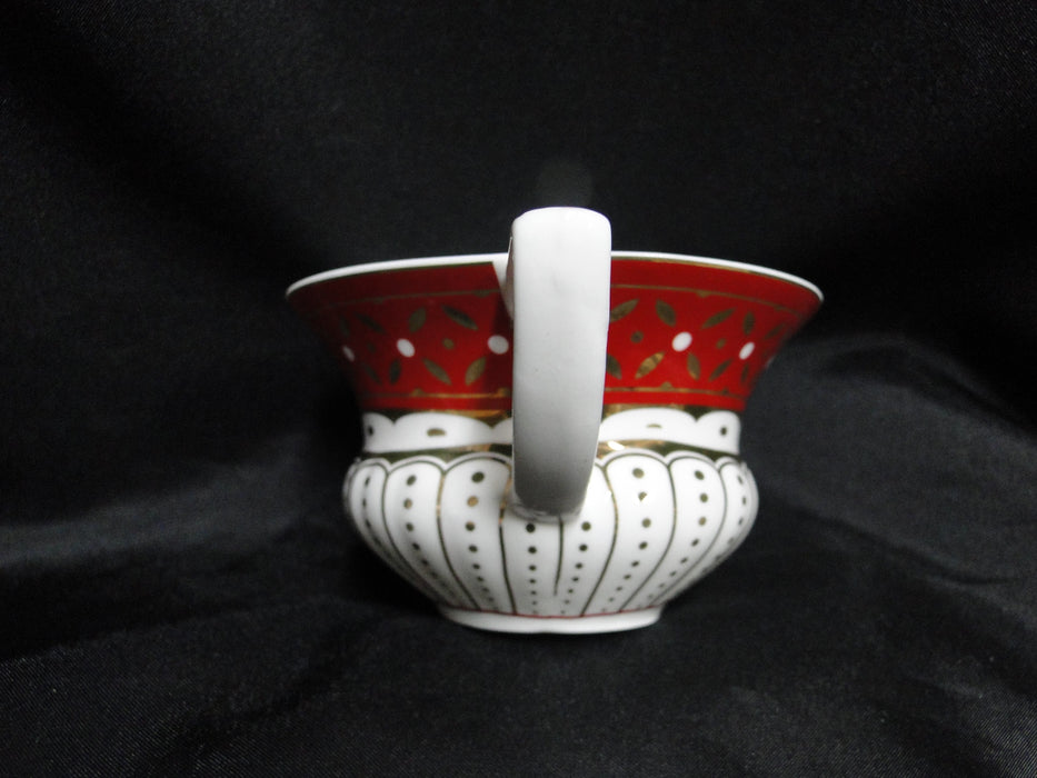 Grace's Teaware Colored Band: Red Cup & Saucer Set (s), 2 1/4" Tall