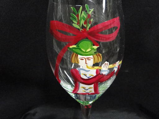 Block 12 Days of Christmas: "11 Pipers" Water or Wine Goblet, 9 1/8"