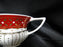 Grace's Teaware Colored Band: Red Cup & Saucer Set (s), 2 1/4" Tall