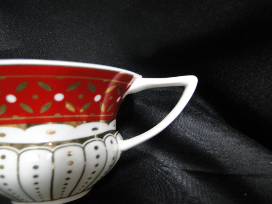 Grace's Teaware Colored Band: Red Cup & Saucer Set (s), 2 1/4" Tall