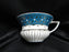 Grace's Teaware Colored Band: Teal Cup & Saucer Set (s), 2 1/4" Tall