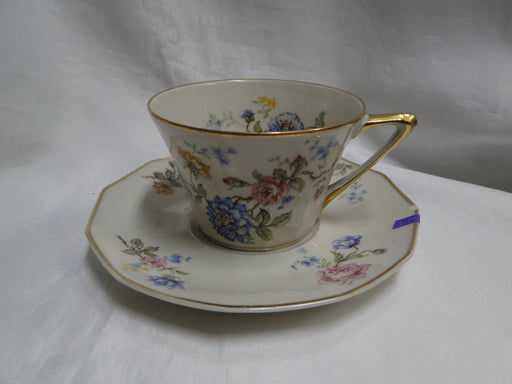 Haviland, Chas Field Rosario, Multicolored: Cup & Saucer Set, 2 1/4" Tall, As Is