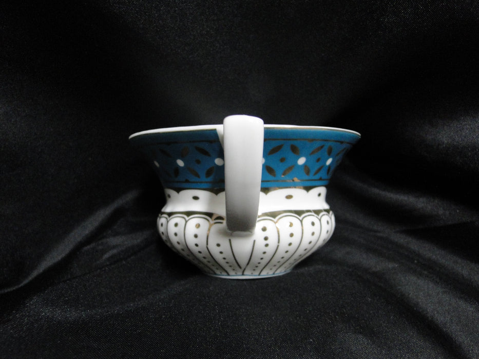 Grace's Teaware Colored Band: Teal Cup & Saucer Set (s), 2 1/4" Tall