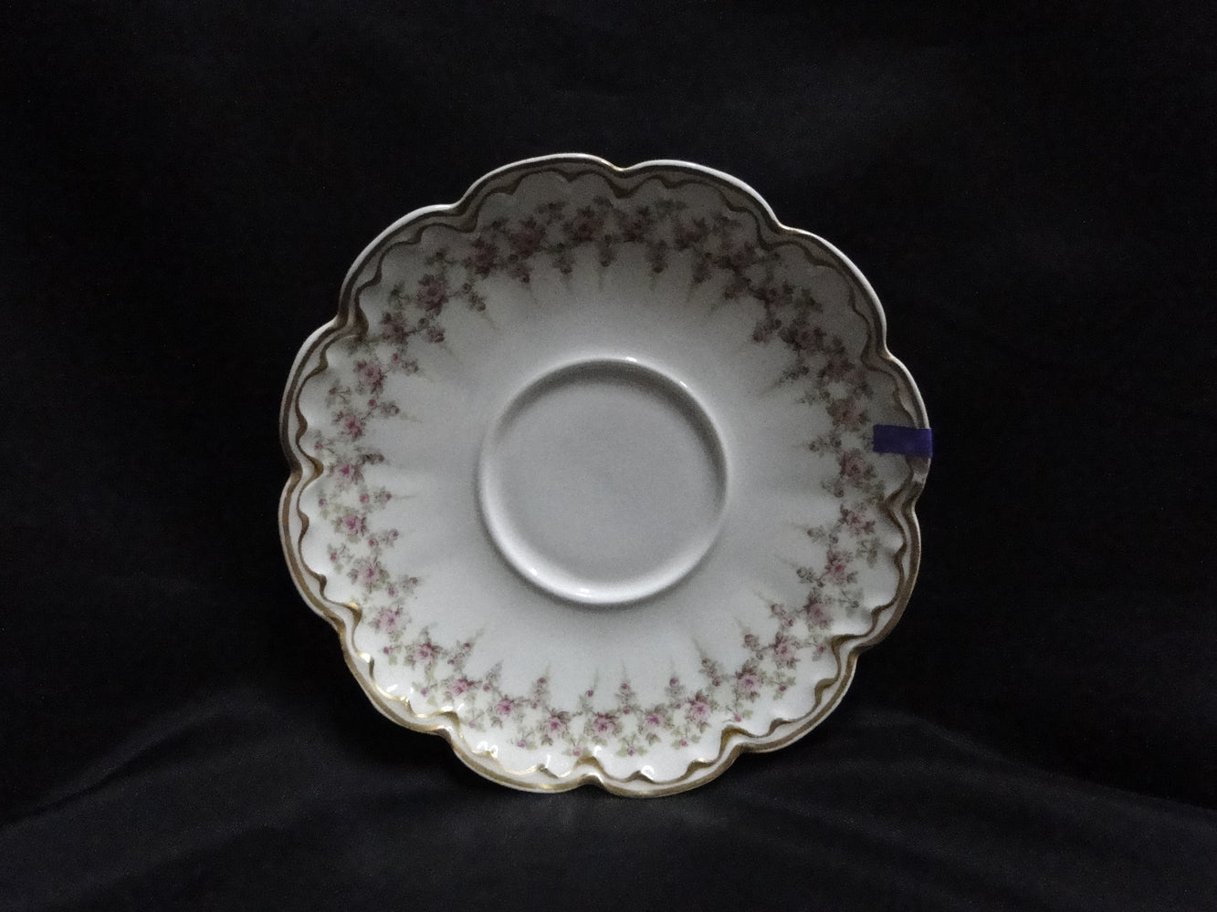Haviland (Limoges) Schleiger 349, Pink Roses: 5 5/8" Saucer Only, No Cup, As Is